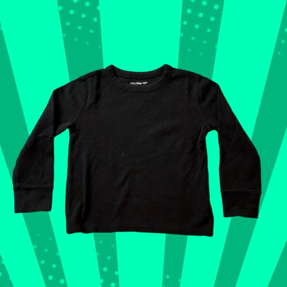 Plain Black Long Sleeve Kids Shirt / Thermal Size 4 Years / 4T from GAP